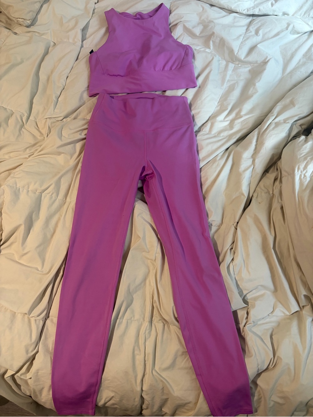 Target Women’s High-Waist Active Leggings and Crop Top Set - Purple